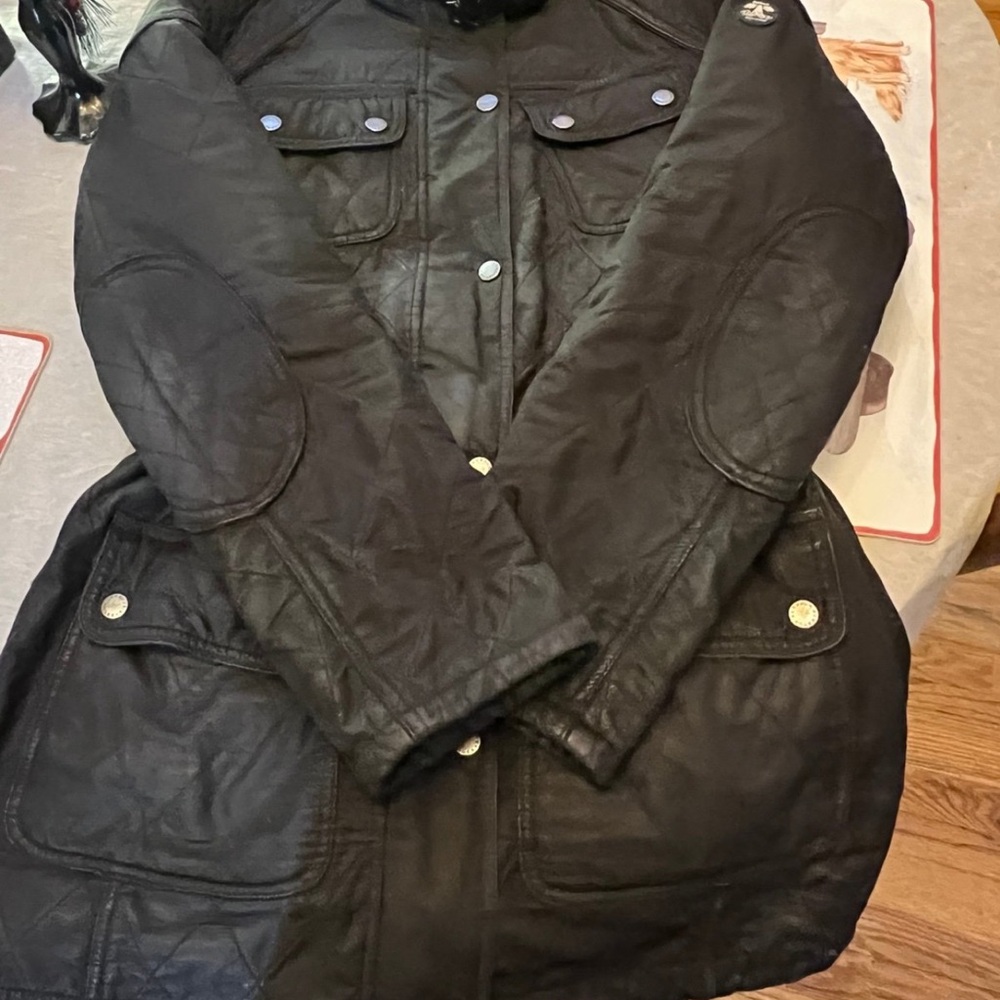 Barbour Areow Aronek Black Quilted Women's Jacket with draw string - Picture 7 of 8